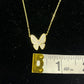 Gold Tone and Crystal Small Butterfly Necklace/Earring Set - Reed House of Jewels