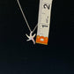 Silver Tone and Crystal Small Starfish Necklace - Reed House of Jewels