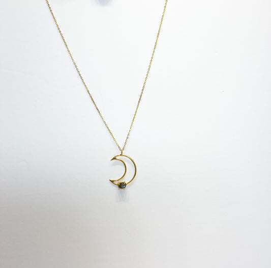 Labradorite Crescent Moon Necklace - Reed House of Jewels