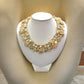 Light Pastel Crystal Stones Collar Necklace - Reed House of Jewels