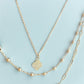 Three Layer Chain Necklace with Crystal Clover Charm - Reed House of Jewels