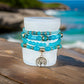 Teal Tree of Life Beaded Stack Bracelet - Reed House of Jewels