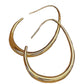 Gold Tone Teardrop Hoop Earrings - Reed House of Jewels