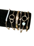 Gold Tone 6 pc Stackable Bracelet Set - Reed House of Jewels