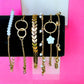 Gold Tone 6 pc Stackable Bracelet Set - Reed House of Jewels