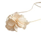 Cream Chiffon Petals Rosette Tie Necklace - Reed House of Jewels