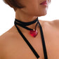 Bold In Red Black Sash Necklace - Reed House of Jewels