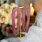 Pink Crystal Oval Drape Earrings - Reed House of Jewels