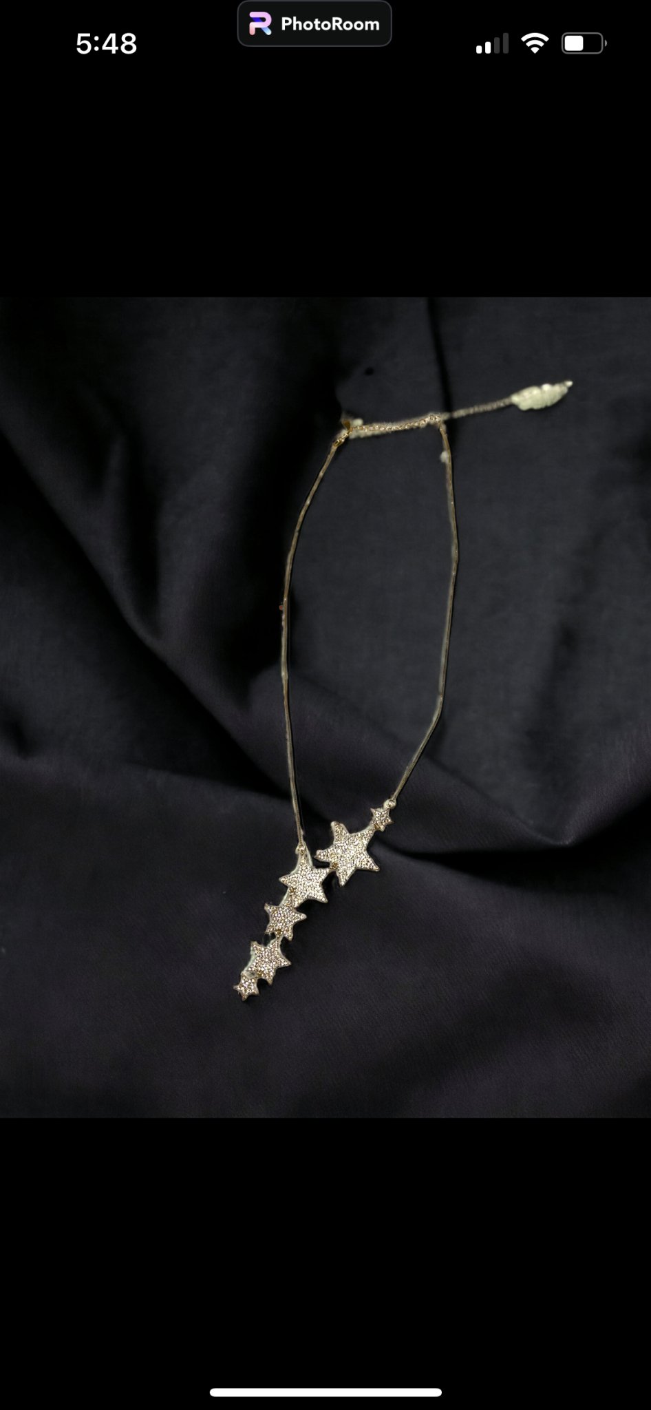 Gold and Crystal Shooting Stars Necklace - Reed House of Jewels