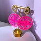 Hot Pink Geometric Shou Pattern Double Drop Earrings - Reed House of Jewels