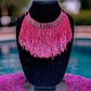 Magenta Beaded Choker Necklace - Reed House of Jewels