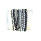 Black and Grey 9 pc Beaded Bracelet Stack - Reed House of Jewels