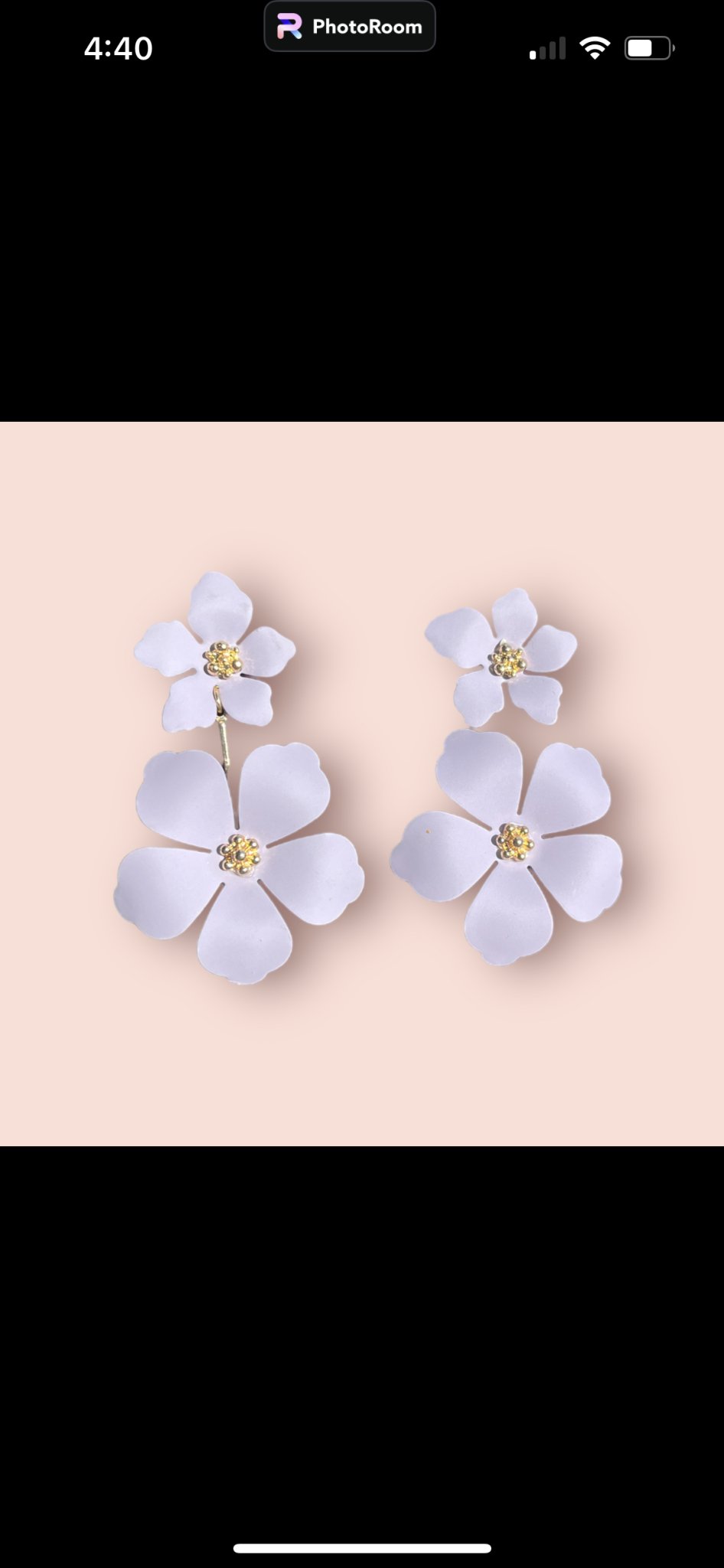 Lavender/Purple Gold Tone Dangle Flower Blossom Earrings - Reed House of Jewels