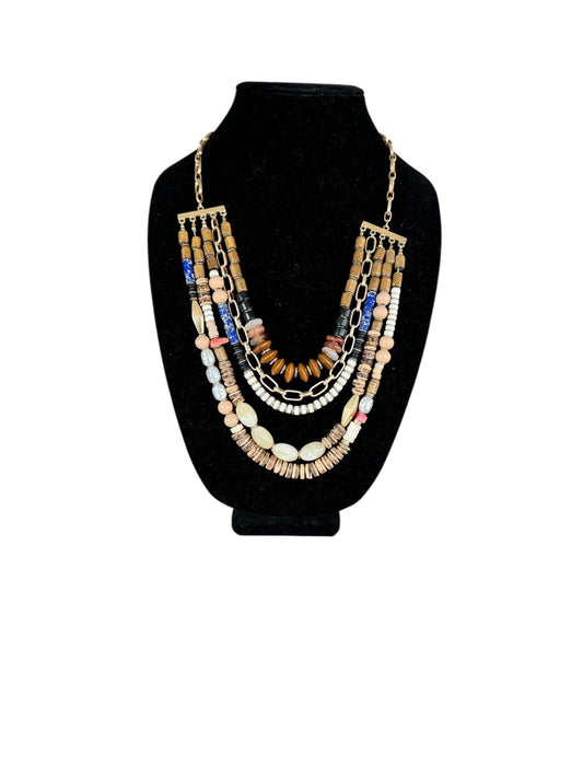 Multi Layer Natural Stone and Bead Necklace - Reed House of Jewels