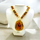 Light Amber pendant stone necklace - Reed House of Jewels