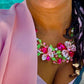 Hot Pink Floral Statement Necklace - Reed House of Jewels