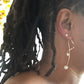 Pearl and Gold Spiral Theader Earrings - Reed House of Jewels