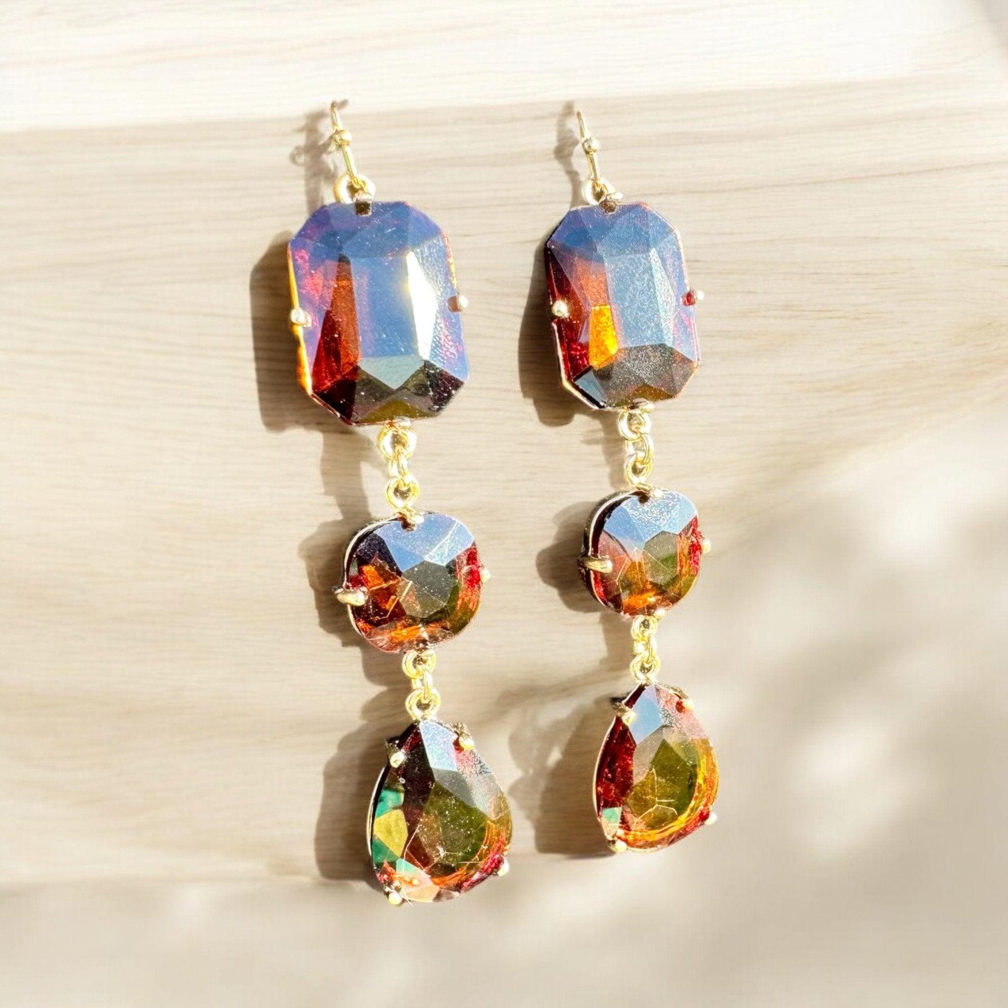 Topaz Three Tier Drop Earrings - Reed House of Jewels
