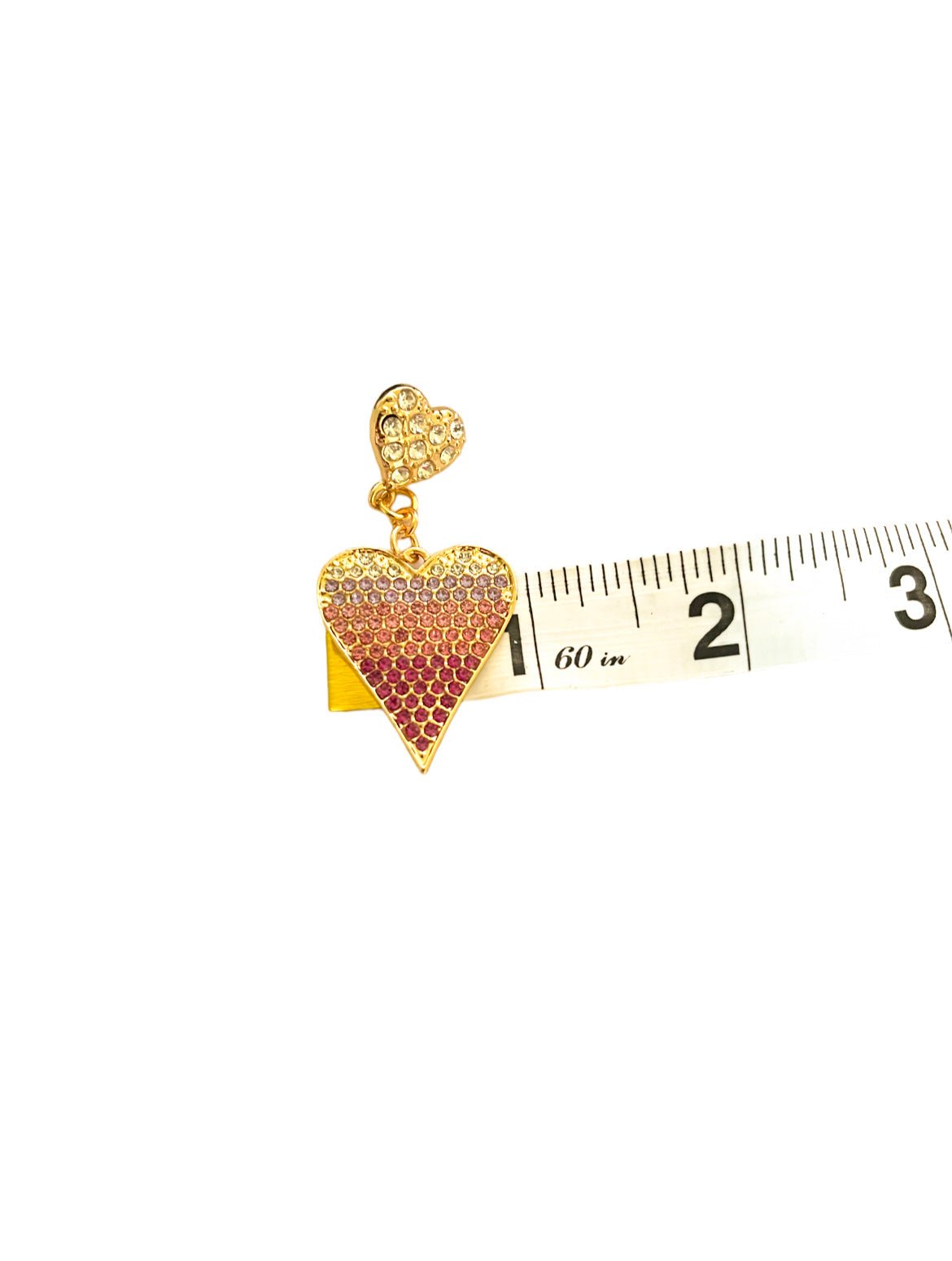 Pink Crystal Hearts Earrings - Reed House of Jewels