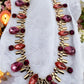 Gold - Tone Tri Color Crystal & Stone Statement Necklace - Reed House of Jewels