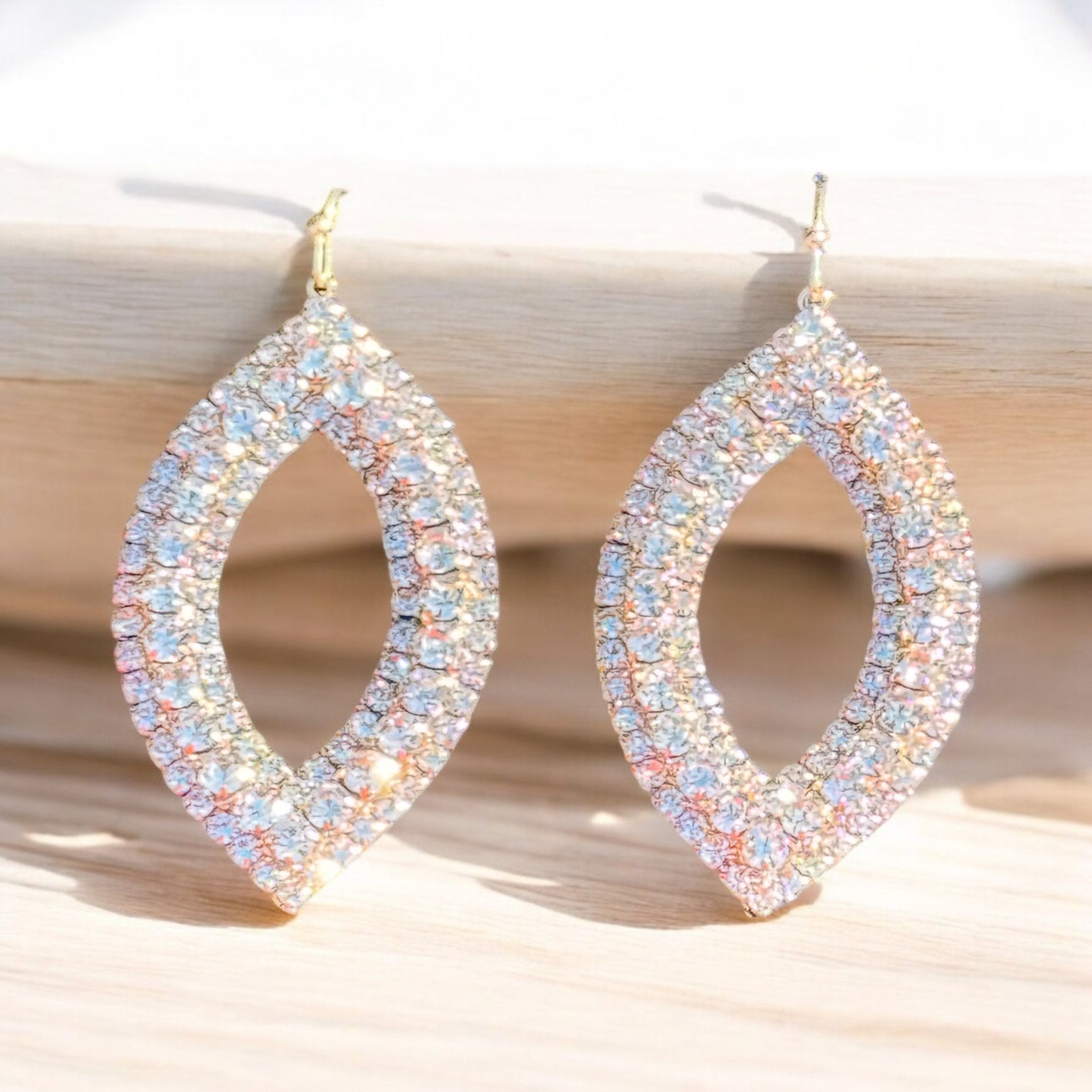 Crystal Large Oval Drop Earrings - Reed House of Jewels
