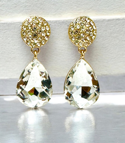 Classic Pave Crystal Drop Earrings - Reed House of Jewels