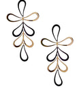 Black and Gold Floral Earrings - Reed House of Jewels