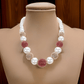 Pearl and Rhinestone Ball Collar Necklace - Reed House of Jewels