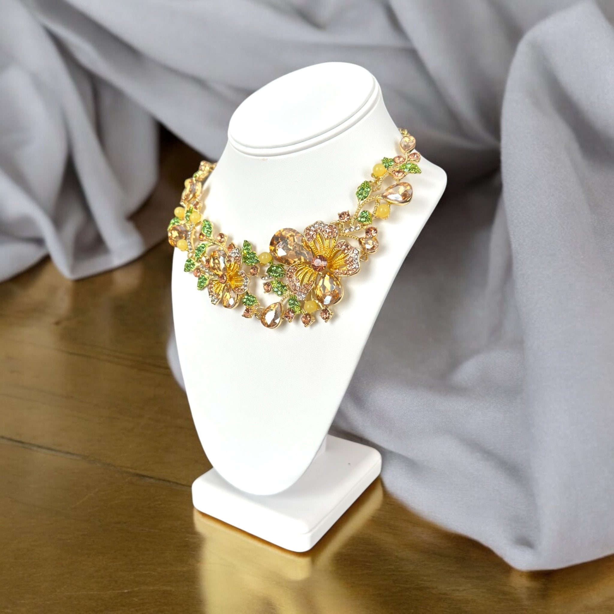 Golden Floral Necklace - Reed House of Jewels