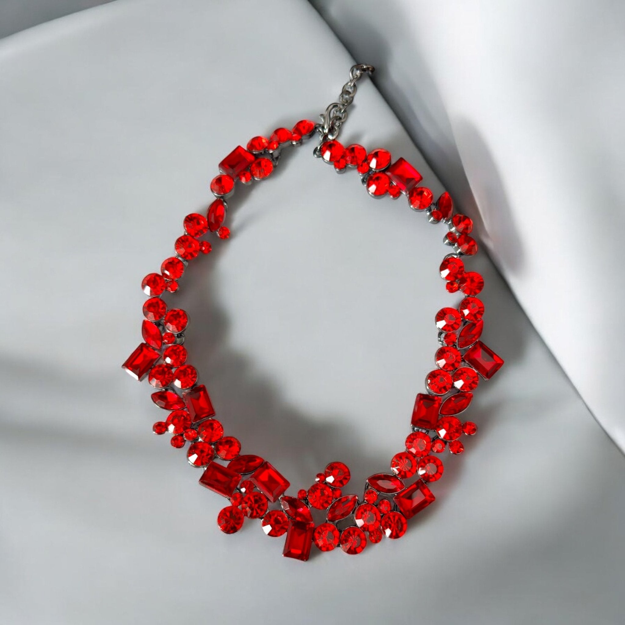 Deep Red Collar Necklace - Reed House of Jewels