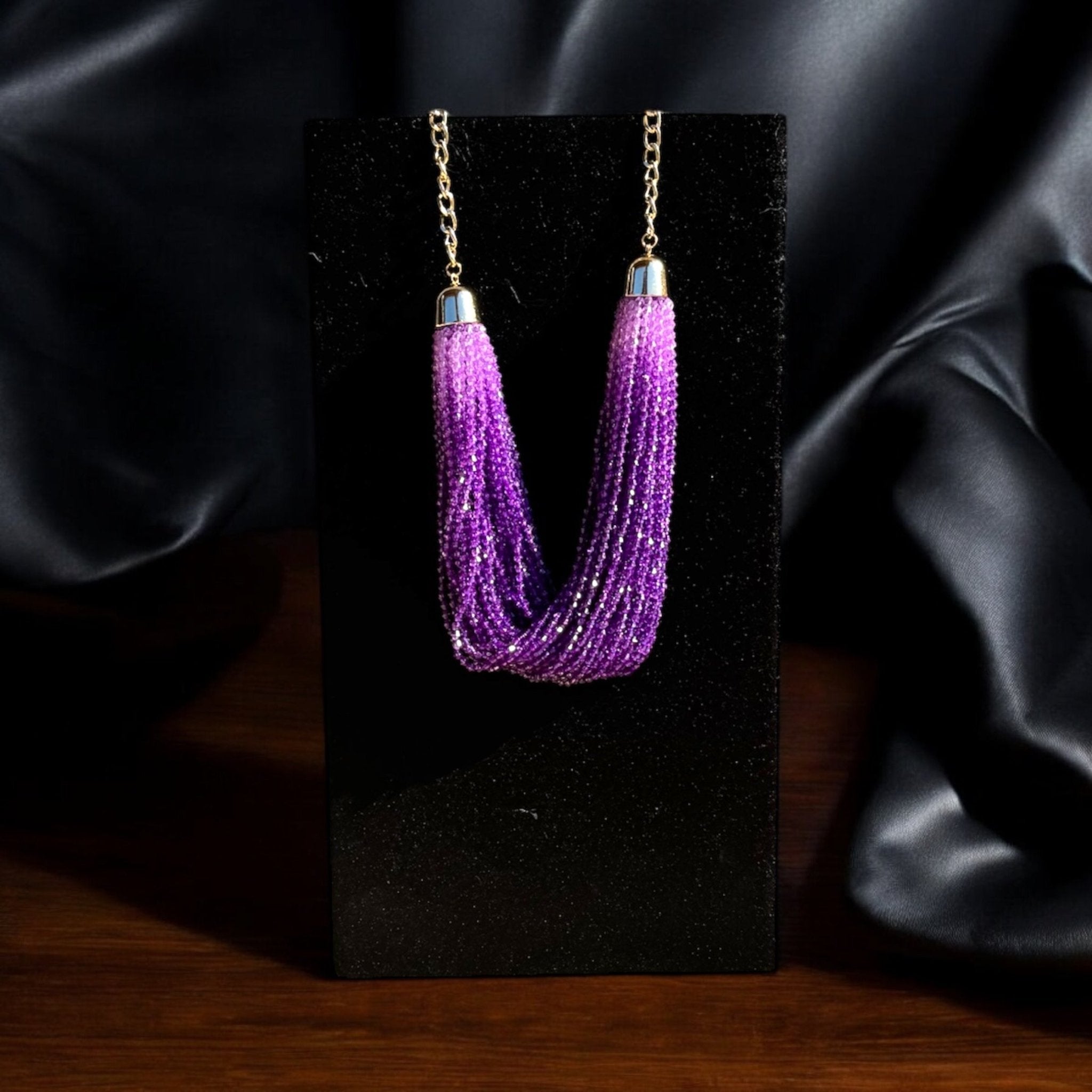 Multi - Strand Purple Bead Necklace - Reed House of Jewels