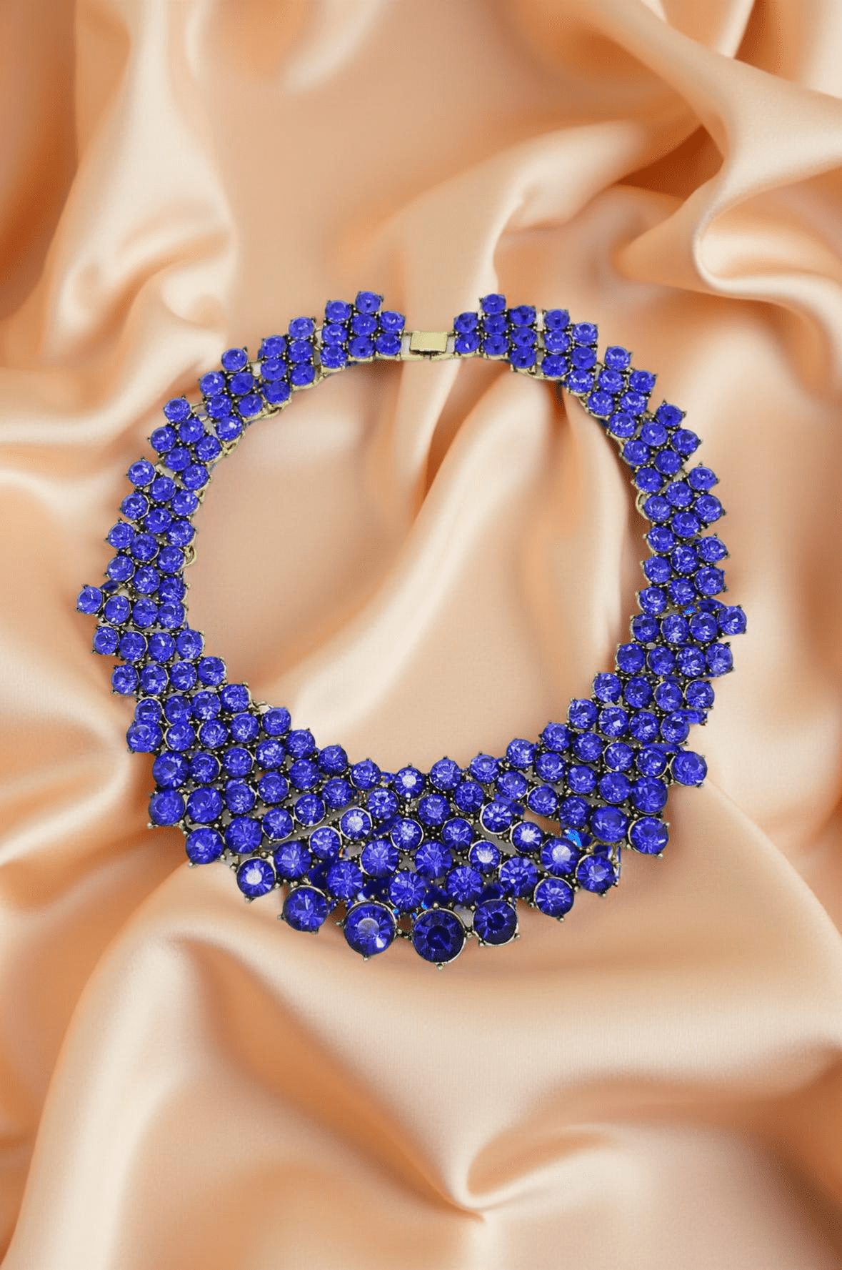 Royal Crystal Blue Statement Necklace - Reed House of Jewels