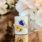Blue and Gold Large Teardrop Crystal Bracelet - Reed House of Jewels
