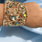 Chunky Multi - Colored Rhinestone Wide Cuff - Reed House of Jewels