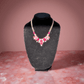 Fuchsia and Pink Crystal Gold Tone Necklace - Reed House of Jewels