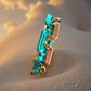 Two Toned Link Chain Bracelet - Teal - Reed House of Jewels