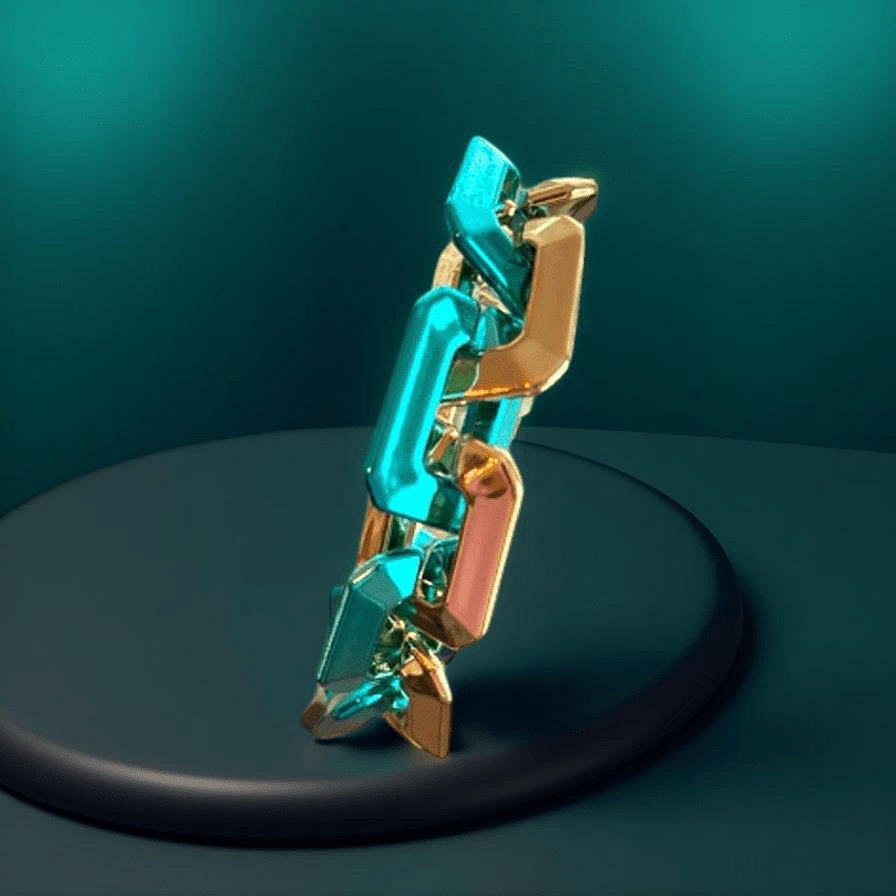 Two Toned Link Chain Bracelet - Teal - Reed House of Jewels