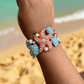 Beach Themed Crystal and Pearl Painted Cuff - Reed House of Jewels