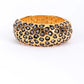 Leopard Print and Crystal Bangle Cuff Bracelet - Reed House of Jewels