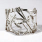 Silver Plated Wide Scribble Cuff Bracelet - Reed House of Jewels