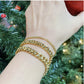 Gold Tone Cuban Chain Bracelet - Reed House of Jewels