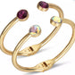 Gold - Tone 2 - Pc. Set Stone Cuff Bracelets - Reed House of Jewels