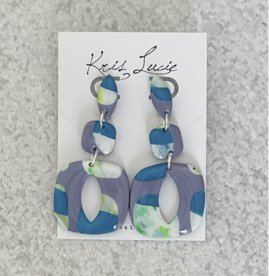 Deep Lavender Dangle Earrings