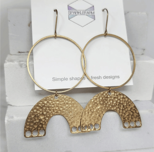 Awesome Arch Brass Earrings