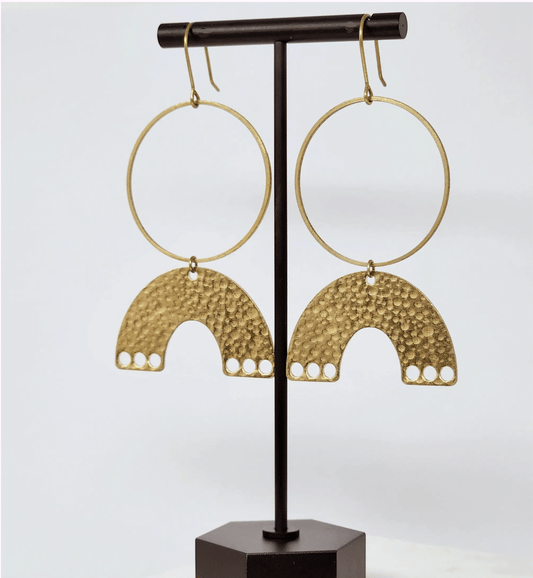 Awesome Arch Brass Earrings