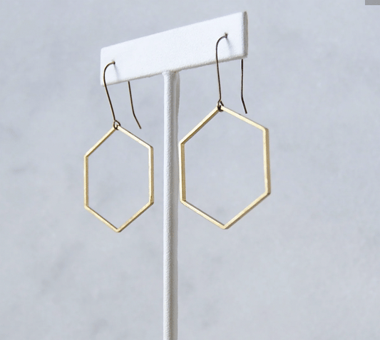 Mini Hex Earrings