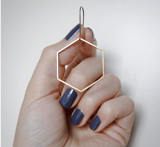 Mini Hex Earrings