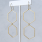 Double Hexagon Earrings