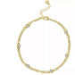 Cubic Zirconia 18K Gold-Plated Anklet