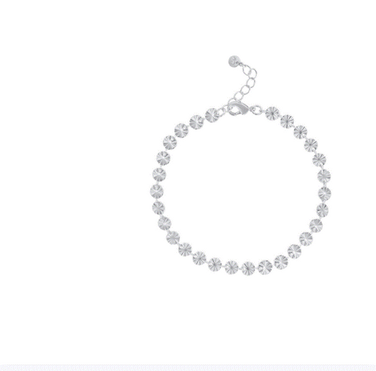 Silver-Plated Disc Anklet